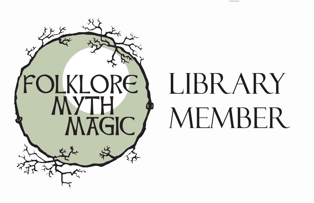 Official library card logo of the Centre For Folklore Myth and Magic.