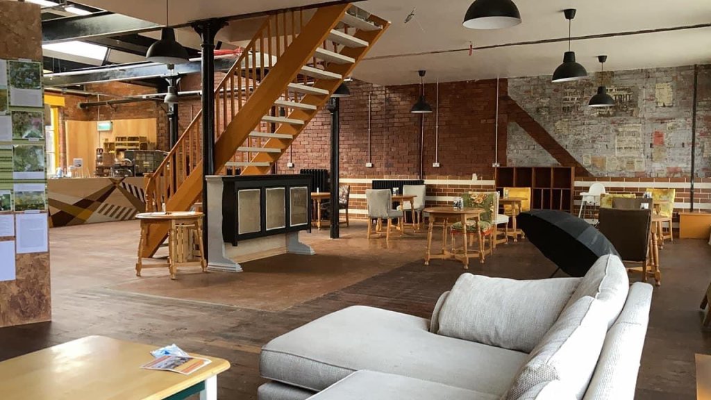 View from the Tea Room below the Centre for Folklore Myth and Magic's library.